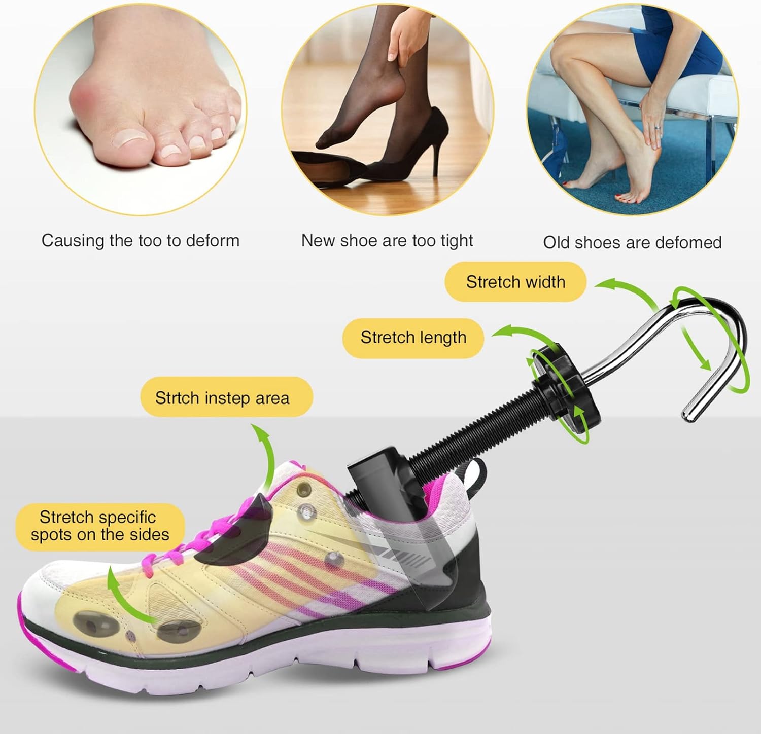 Raztegljiva naprava za čevlje