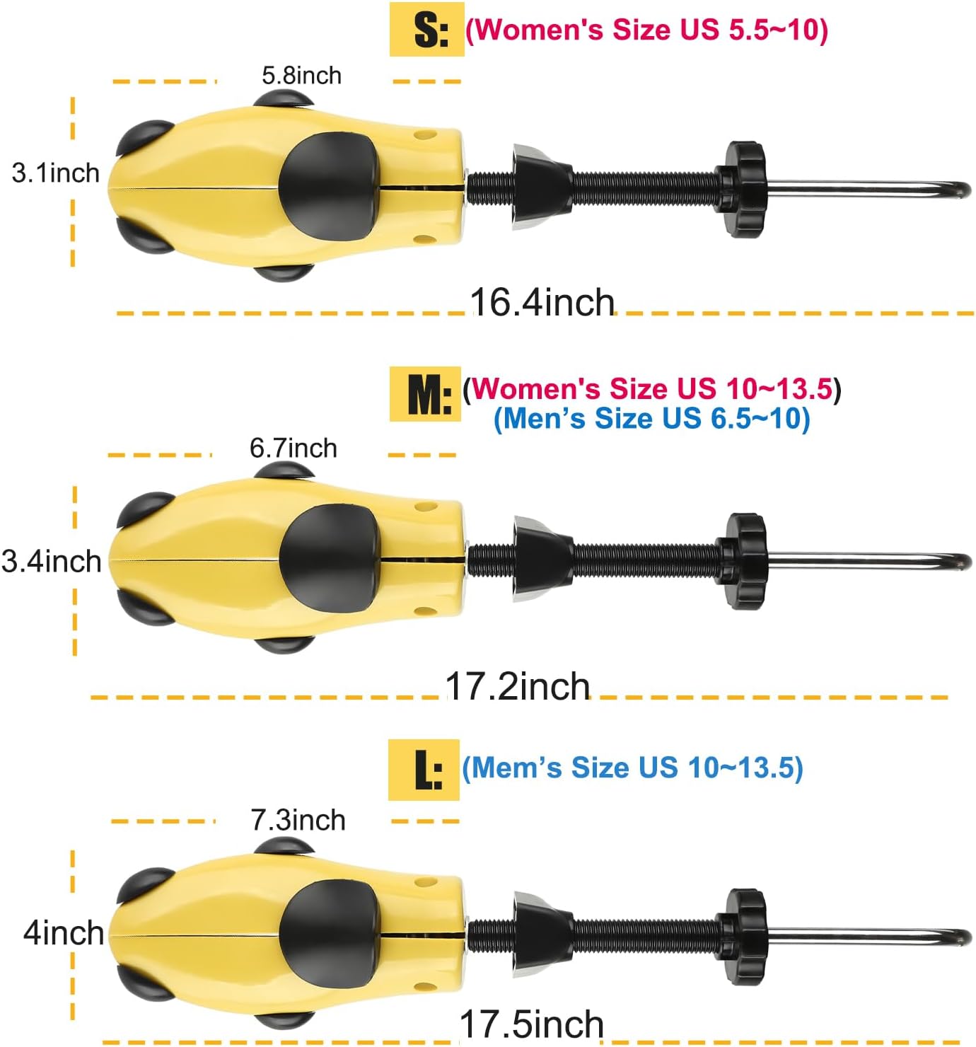 Raztegljiva naprava za čevlje